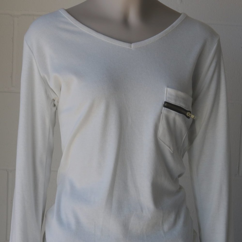 NWT White Long Sleeve Top